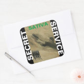 STICKER CARRÉ SERVICE SECRET SATIVA (Enveloppe)