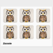 Sticker Carré Serviette En Papier Gobelets En Papier  Bois - Cho (Feuille)