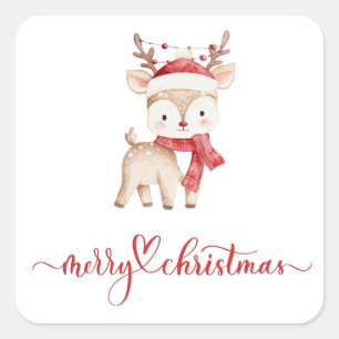 Sticker Carré Serviette Joyeux Noël