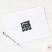 Sticker Carré Servir Avec Honor™ LDS (Enveloppe)