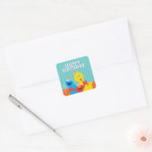 Sticker Carré Sesame Pals Anniversaire Motif (Enveloppe)