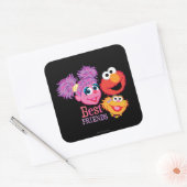 Sticker Carré Sesame Street de meilleurs amis (Enveloppe)