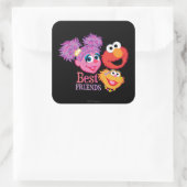 Sticker Carré Sesame Street de meilleurs amis (Sac)