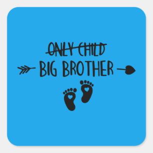Sticker Carré Seulement les enfants traversent maintenant Big Br