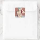 Sticker Carré sexy man (Sac)