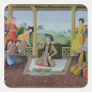 Sticker Carré Shah Suleyman II et ses courtisans
