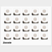 Sticker Carré Shahada Arabe Calligraphie, art islamique Marbre (Feuille)