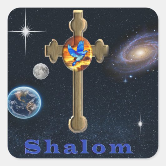 Sticker Carré Shalom (Devant)