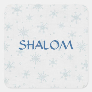 Sticker Carré Shalom souhaite Hanoukka