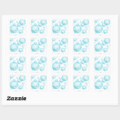 Sticker Carré Shampooing bleu turquoise bulles d'air (Feuille)