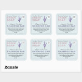 Sticker Carré Shampooing Lavender Bar Pastel Blue Purple (Feuille)