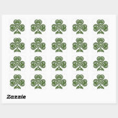 Sticker Carré Shamrock celte - Jour de la Saint Patrick (Feuille)