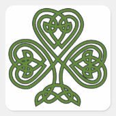 Sticker Carré Shamrock celte - Jour de la Saint Patrick (Devant)