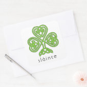 Sticker Carré Shamrock celte Sainte Vert Saint Patrick (Enveloppe)