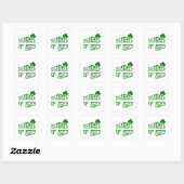 Sticker Carré Shamrock d'âge (Feuille)
