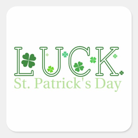 Sticker Carré Shamrock irlandais (Devant)