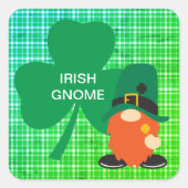Sticker Carré Shamrock irlandais St Patrick's (Devant)