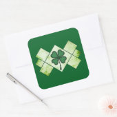 Sticker Carré Shamrock Pattern St Patrick’s Day - Autocolante (Enveloppe)