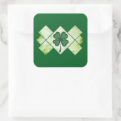Sticker Carré Shamrock Pattern St Patrick’s Day - Autocolante (Sac)