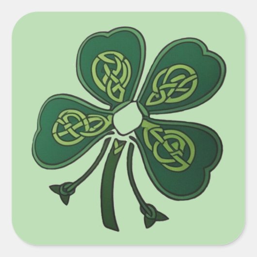 Sticker Carré Shamrock vert 2025 (Devant)