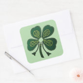 Sticker Carré Shamrock vert 2025 (Enveloppe)