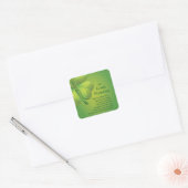Sticker Carré Shamrock vert d'Irlande Blessings (Enveloppe)