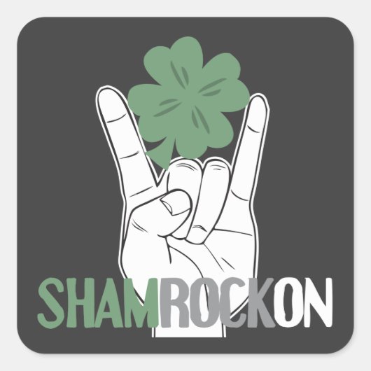 Sticker Carré ShamRockOn (Devant)