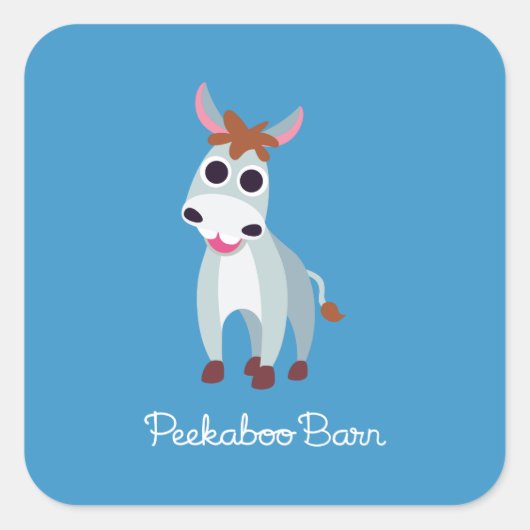Sticker Carré Shane l'âne (Devant)