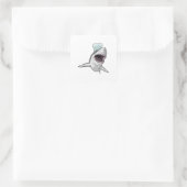 Sticker Carré Shark as Cook (Sac)