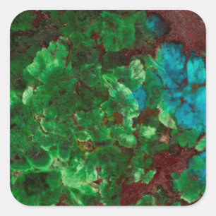 Sticker Carré Shattuckite à lace verte