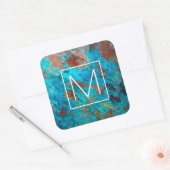 Sticker Carré Shattuckite bleue (Enveloppe)
