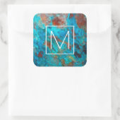 Sticker Carré Shattuckite bleue (Sac)