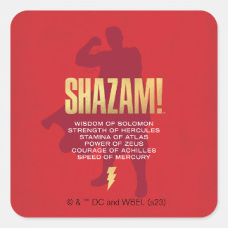 Sticker Carré SHAZAM ! Furie des dieux | Silhouette Flexante
