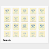 Sticker Carré She Found Her Butter Half Bridal Shower (Feuille)