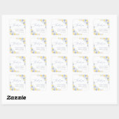 Sticker Carré She Found Her Main Squeeze Lemon Bridal Shower (Feuille)