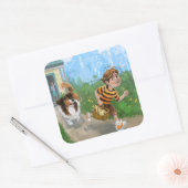 Sticker Carré Sheldon et Davie Adventure (Enveloppe)