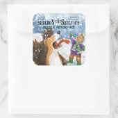 Sticker Carré Sheldon le Sheltie (Sac)