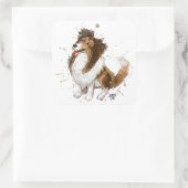 Sticker Carré Sheldon the Sheltie (Sac)