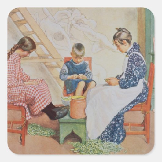 Sticker Carré Shelling Peas, pub dans 'Lasst Licht Hinin'(`Let i (Devant)