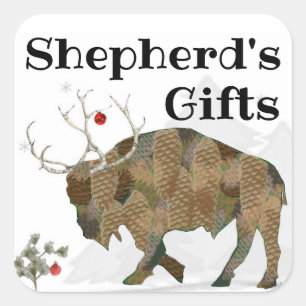 Sticker Carré Shepherds Cadeaux