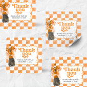 Sticker Carré She's Ready to Pop Baby Shower