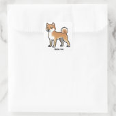 Sticker Carré shiba inu (Sac)