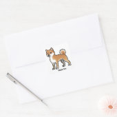 Sticker Carré shiba inu (Enveloppe)