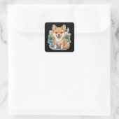 Sticker Carré Shiba Inu (Sac)