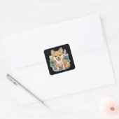 Sticker Carré Shiba Inu (Enveloppe)