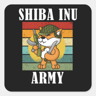 Sticker Carré Shiba Inu Coin Shift Hodl À Lune