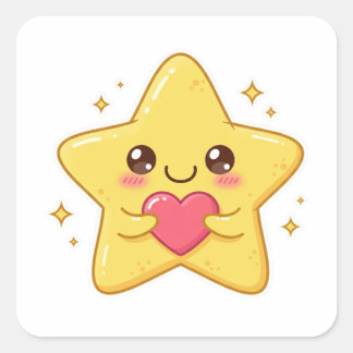 Sticker Carré Shiny Star – Cute Love Energy