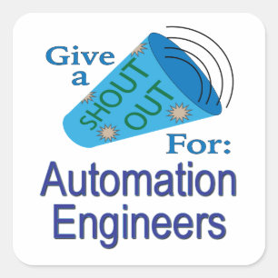 Sticker Carré Shout Out for Automation Engineers