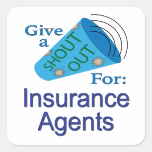 Sticker Carré Shout Out pour les agents d'assurance