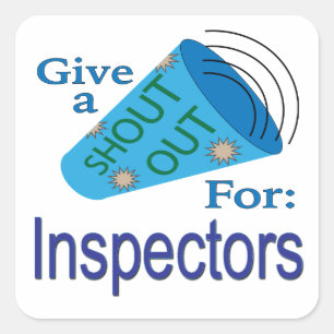 Sticker Carré Shout Out pour les inspecteurs